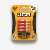 4-Pack JCB Zinc AAA Batteries