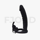 Vibrating Double Fun Cock Ring and Strap-On For Two
