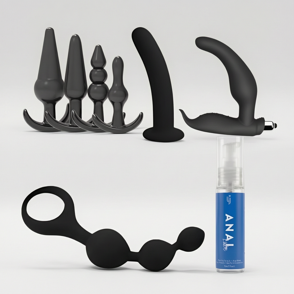 5-Piece prostate massager and accessories sexual pleasure bundle for Men.