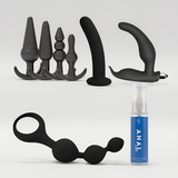 5-Piece prostate massager and accessories sexual pleasure bundle for Men.