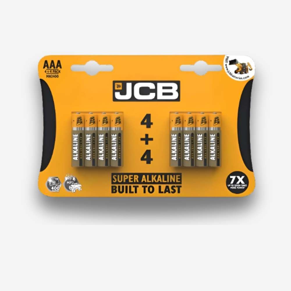 8-Pack JCB Super Alkaline AAA Batteries