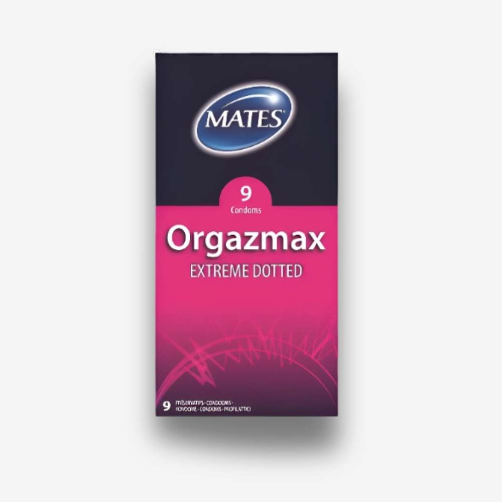 Mates Orgazmax 9-Pack Extreme Dotted Condoms