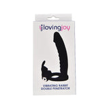 Vibrating Double Fun Cock Ring and Strap-On For Two