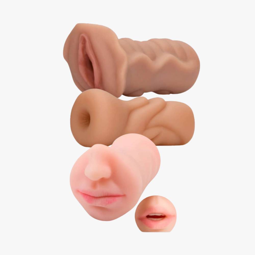 Pussy, Ass & Mouth Real Feel Male Masturbator Trio Bundle