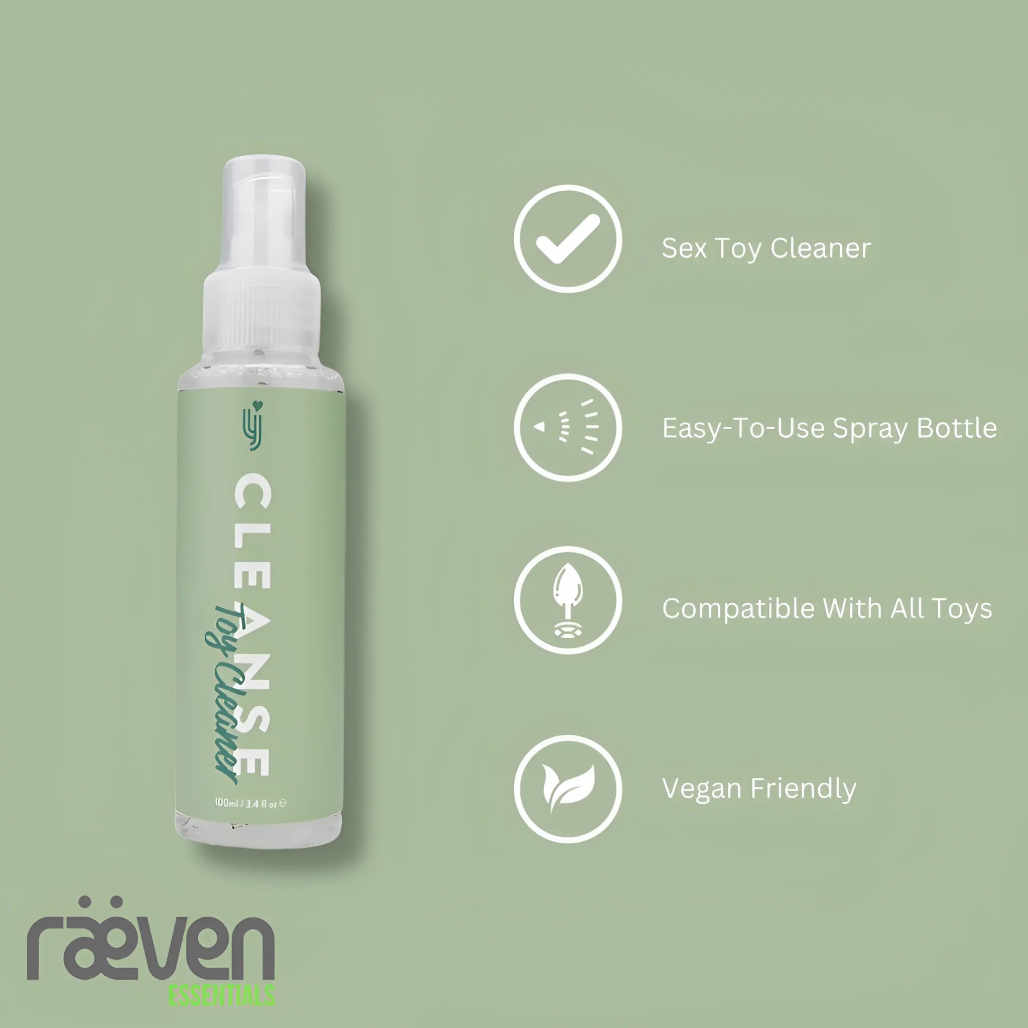 Cleanse Essential Toy Cleaner 250ml - side view