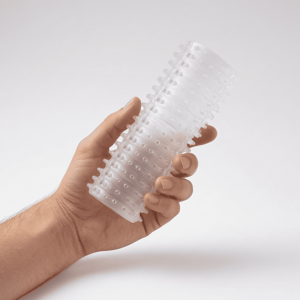 Runa Clear Textured Compact Male Masturbator Stroker — main photo