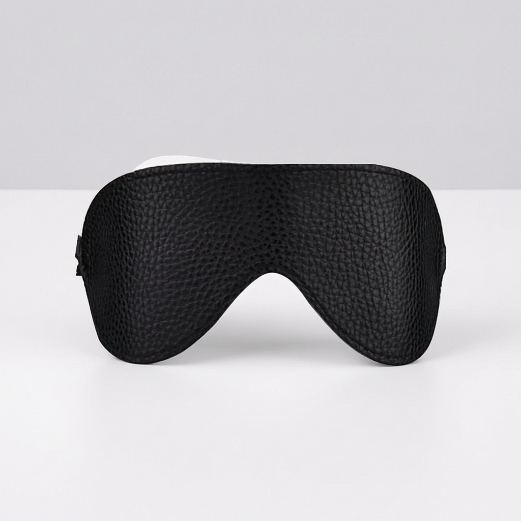 Adults' Blindfold Eye Mask on a white background - as part of a couples' bondage kit