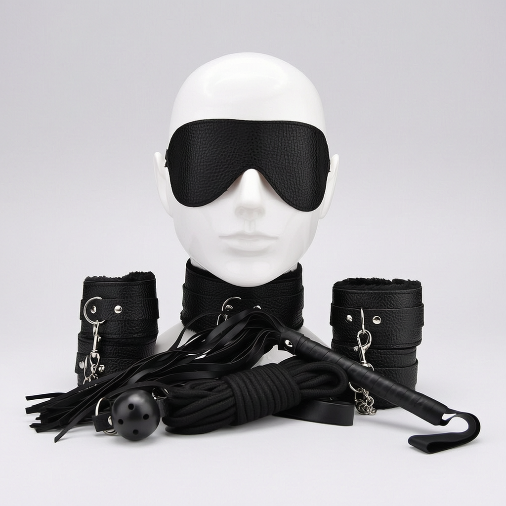 Valkyr 8 Piece Bondage Essentials Complete Starter Kit - Main Image - A Full Bondage Kit for Couples