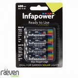 4-Pack Infapower Longlife Rechargeable AA Batteries — detail view