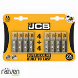 8-Pack JCB Super Alkaline AA Batteries — detail view