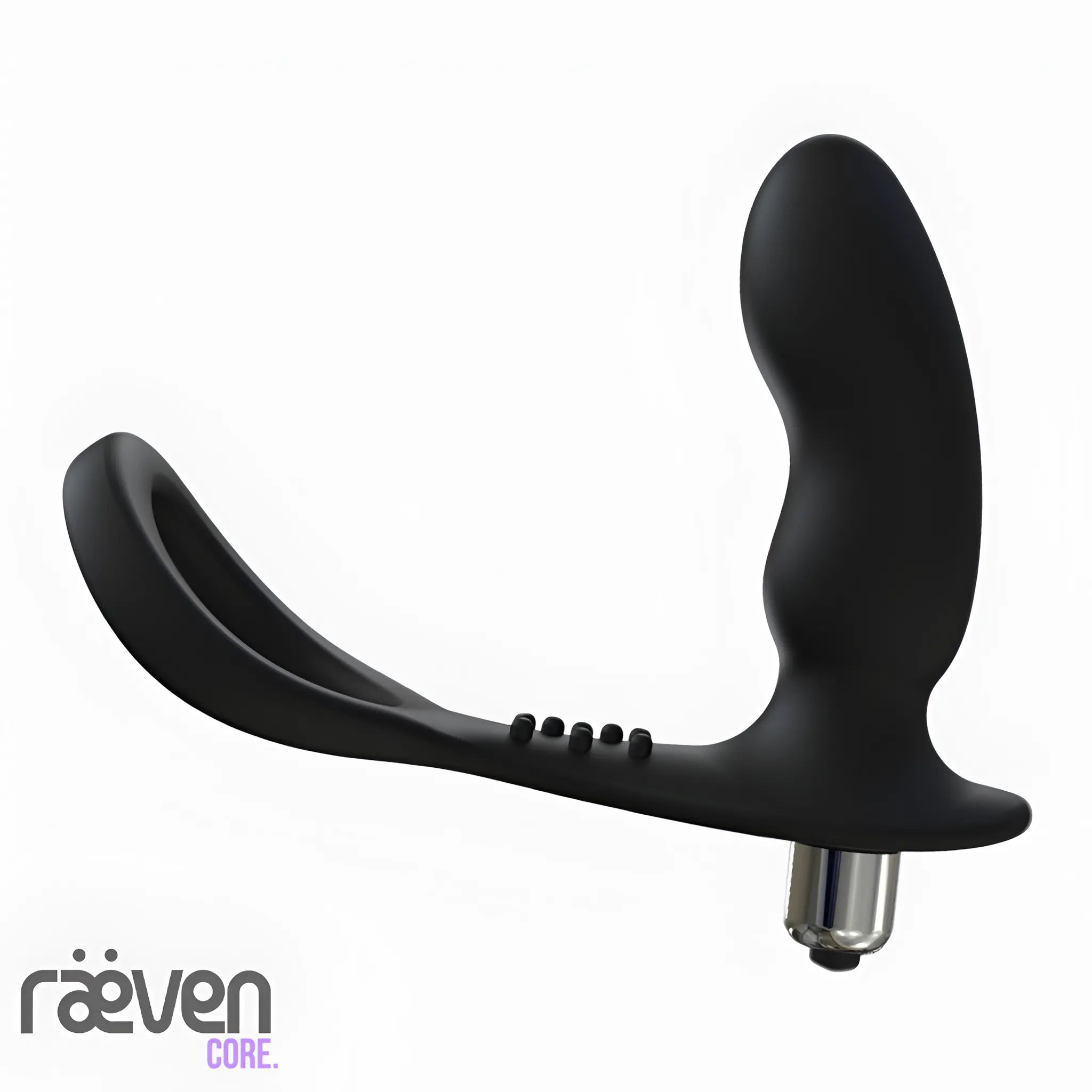 Vaken Vibrating Prostate Massager with Cock Ring — side view