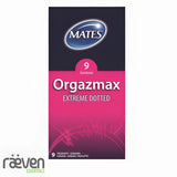 Mates Orgazmax 9-Pack Extreme Dotted Condoms — detail view
