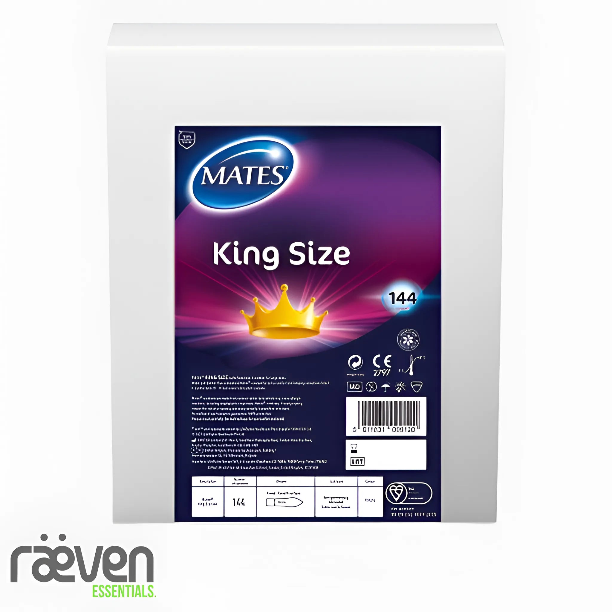 Mates King Size 144-Pack Condoms - Bulk Clinic Pack — detail view