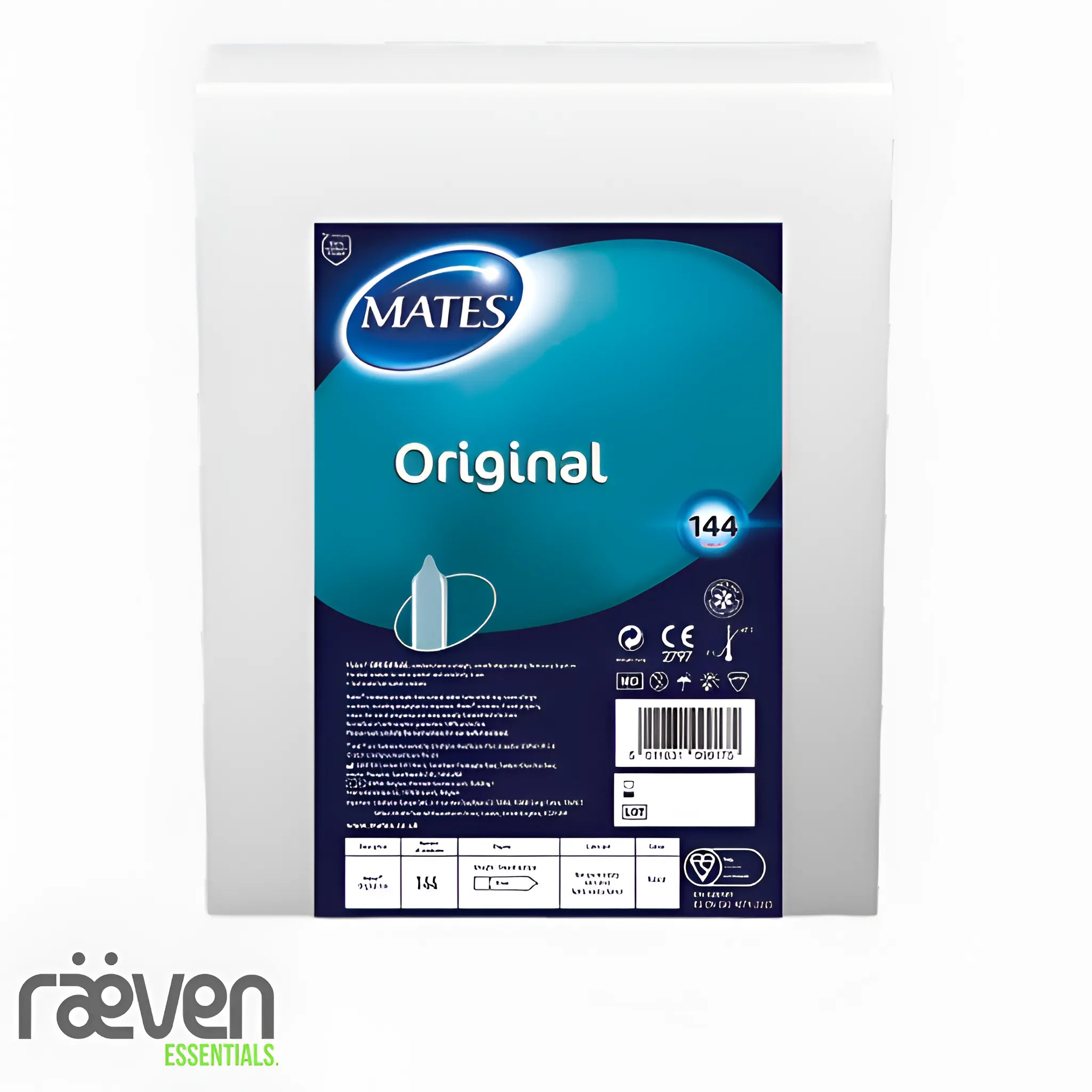 Mates Original 144-Pack Condoms - Bulk Clinic Pack — detail view