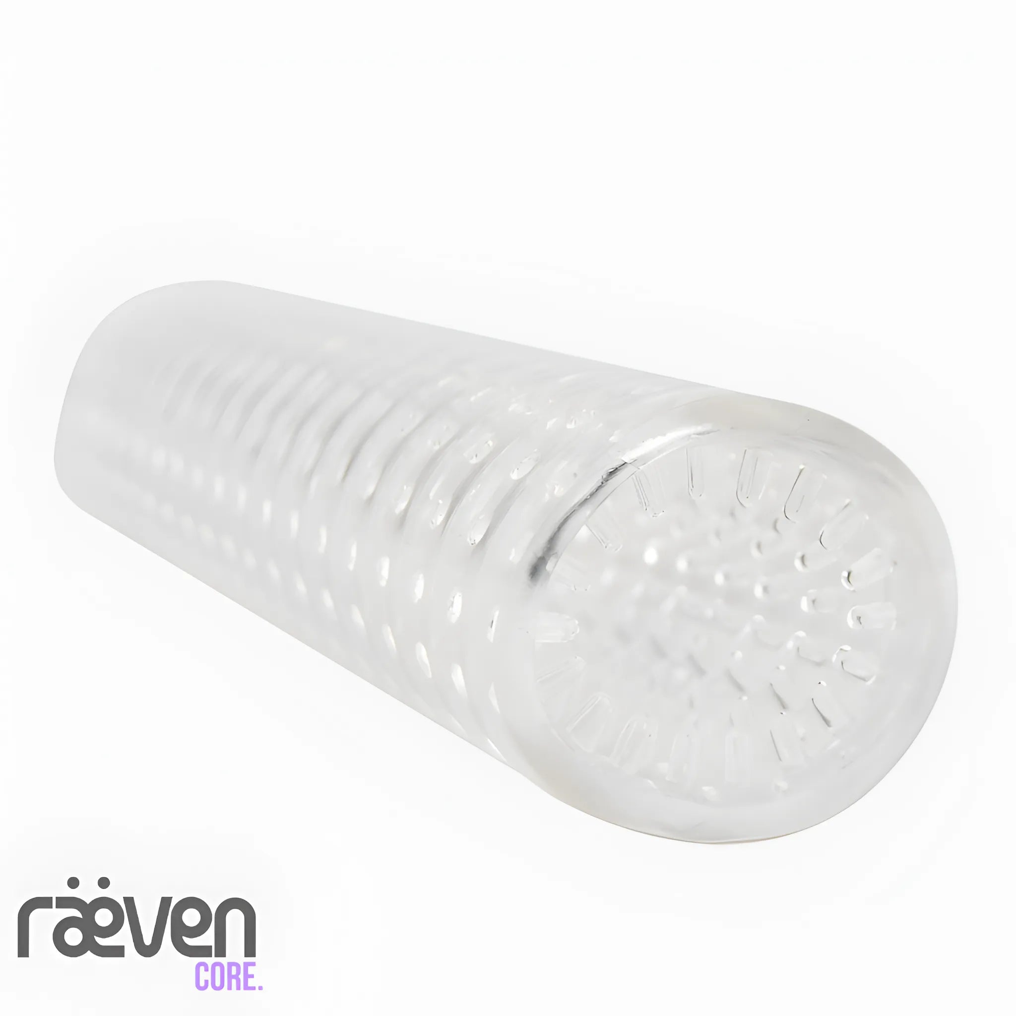 Runa Clear Textured Compact Male Masturbator Stroker — detail view