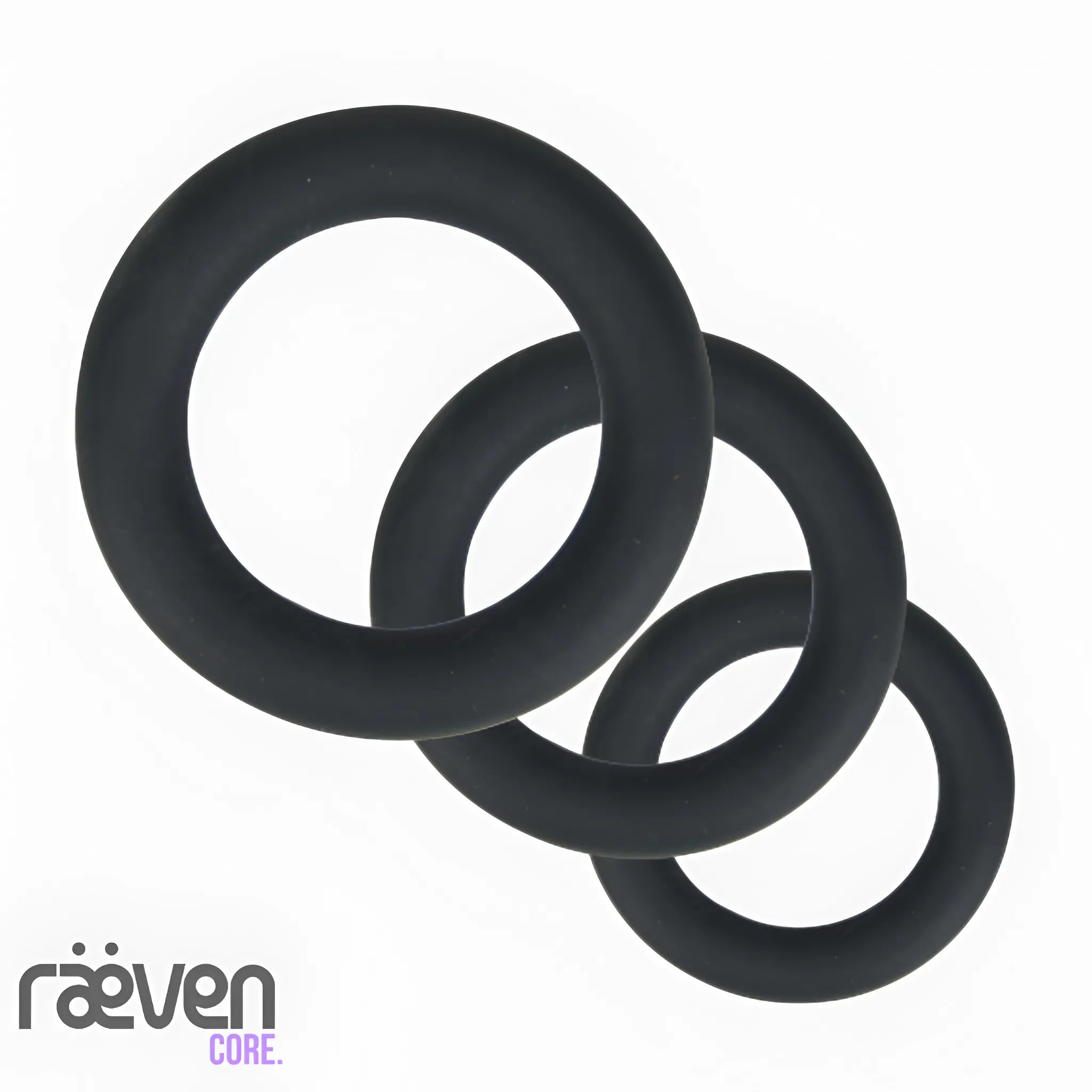Ironn 3 Pack Multi-Size Silicone Thick Cock Rings — side view