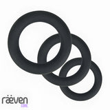 Ironn 3 Pack Multi-Size Silicone Thick Cock Rings — side view