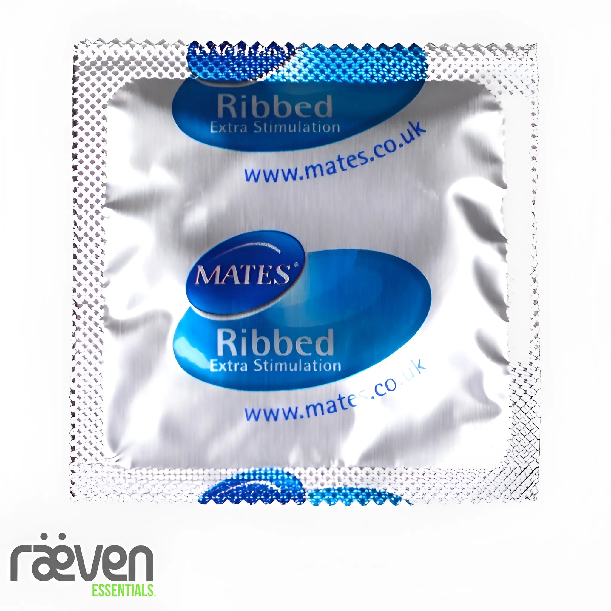 Mates Ribbed 144-Pack Condoms - Bulk Clinic Pack — side view