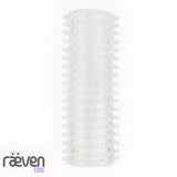 Runa Clear Textured Compact Male Masturbator Stroker — in use