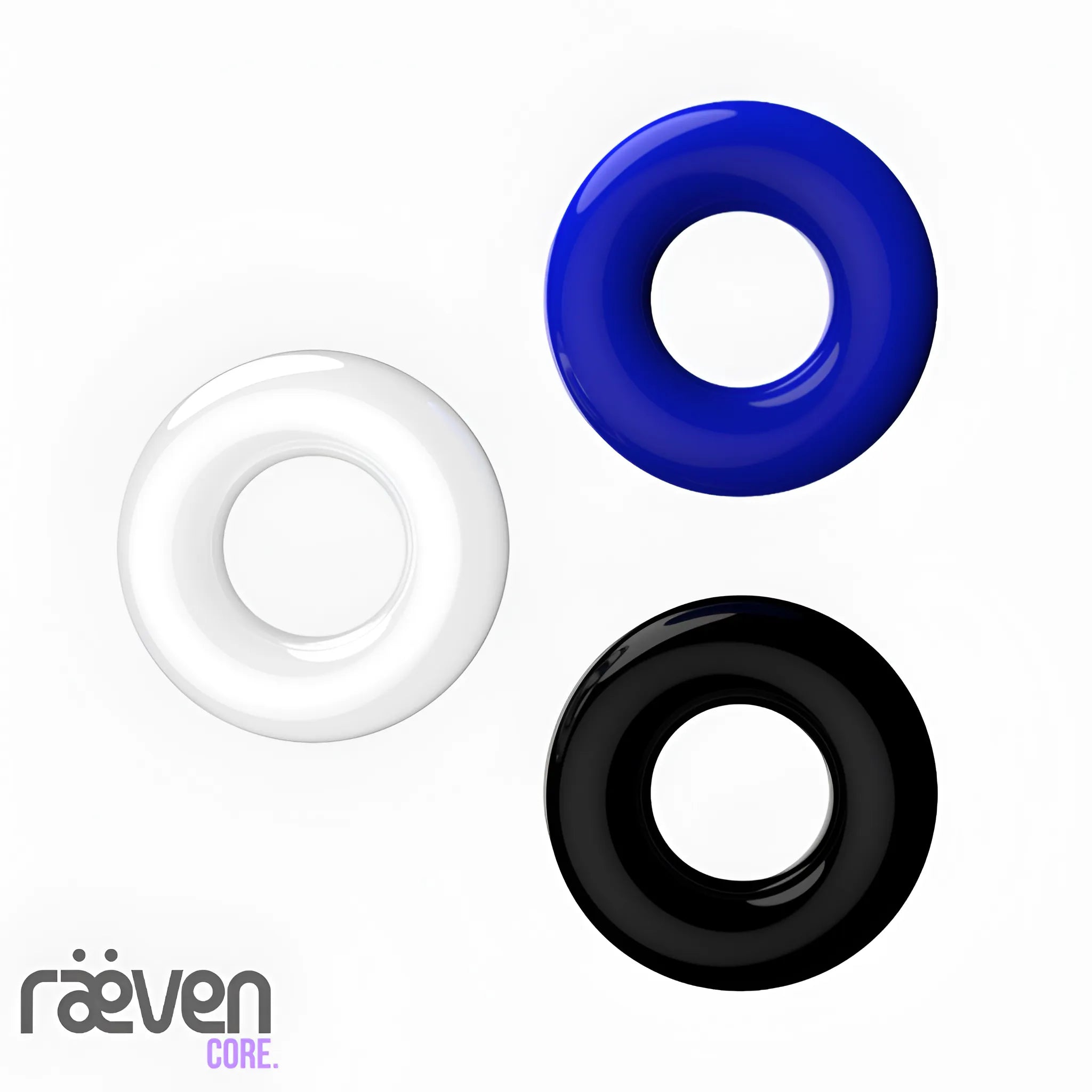 Do-Nut 3 Pack Multi-Coloured Cock Rings Set — detail view