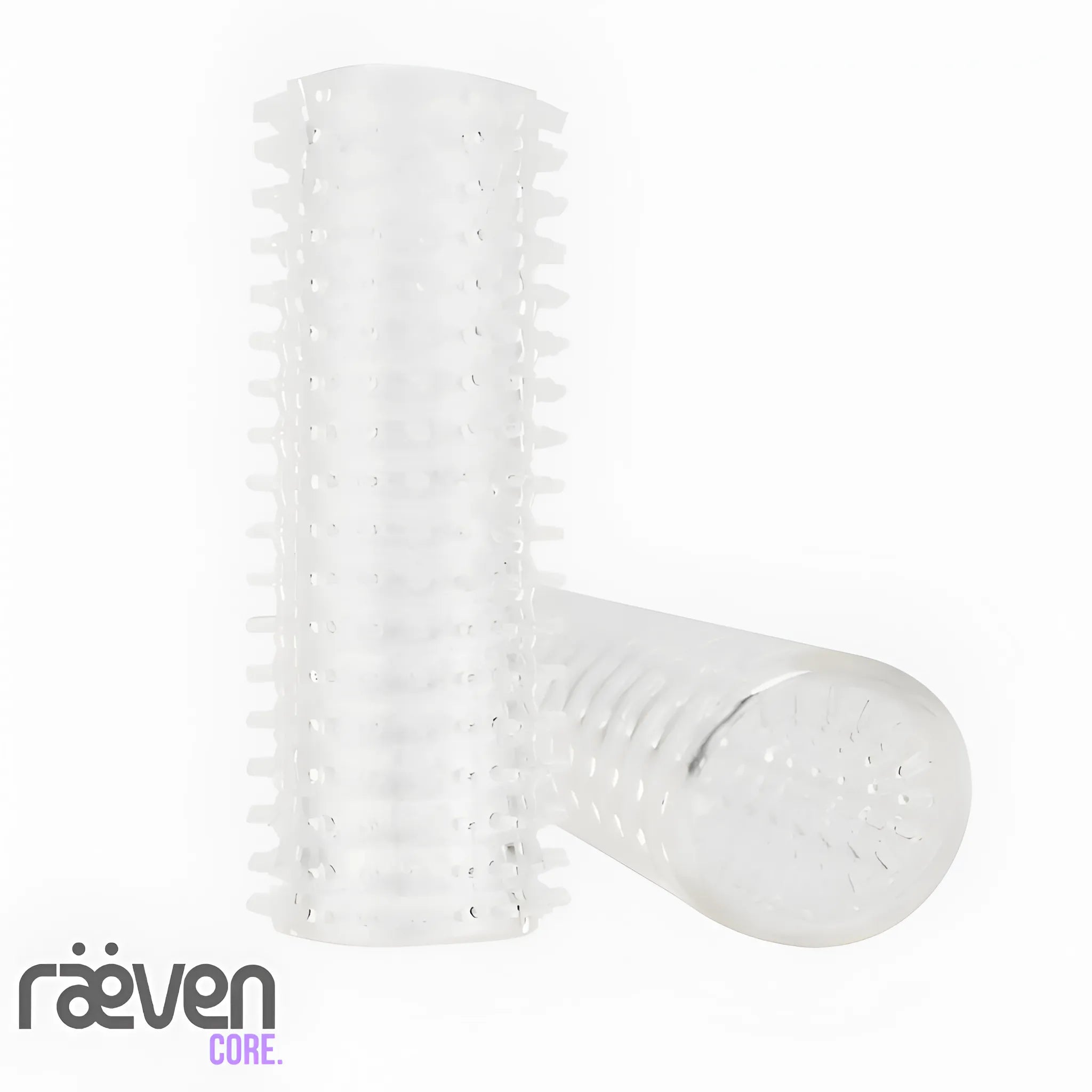 Runa Clear Textured Compact Male Masturbator Stroker — side view