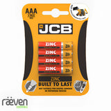4-Pack JCB Zinc AAA Batteries — detail view