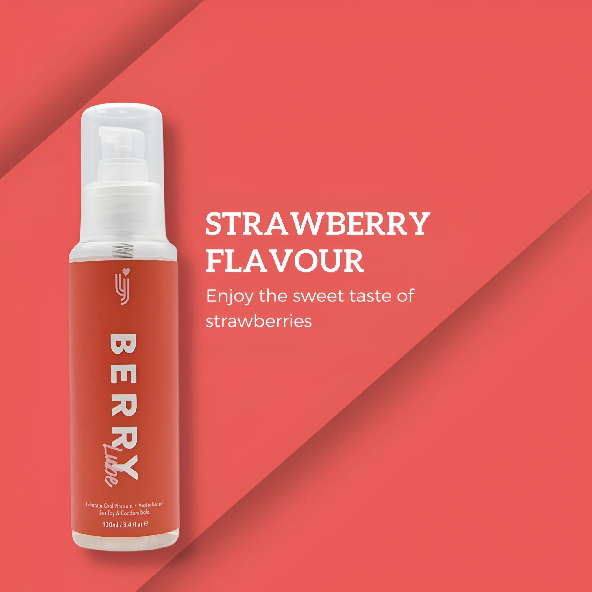 Berry Strawberry Flavoured Lube 100ml — side view