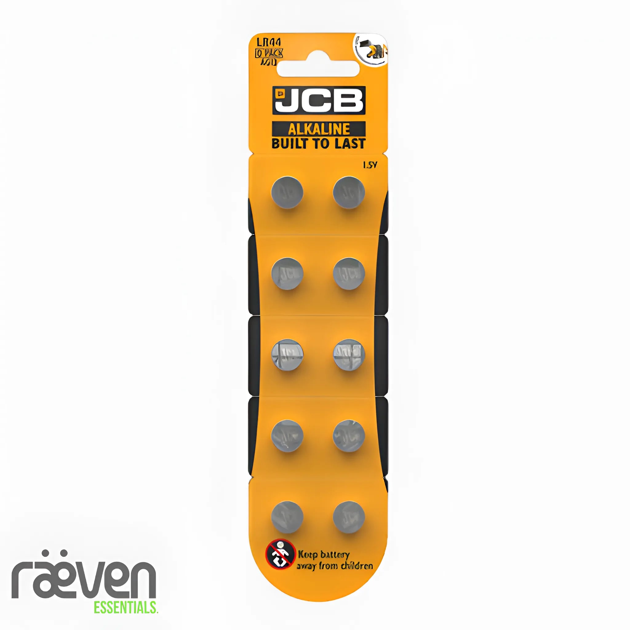 10-Pack JCB Alkaline LR44 Batteries — detail view