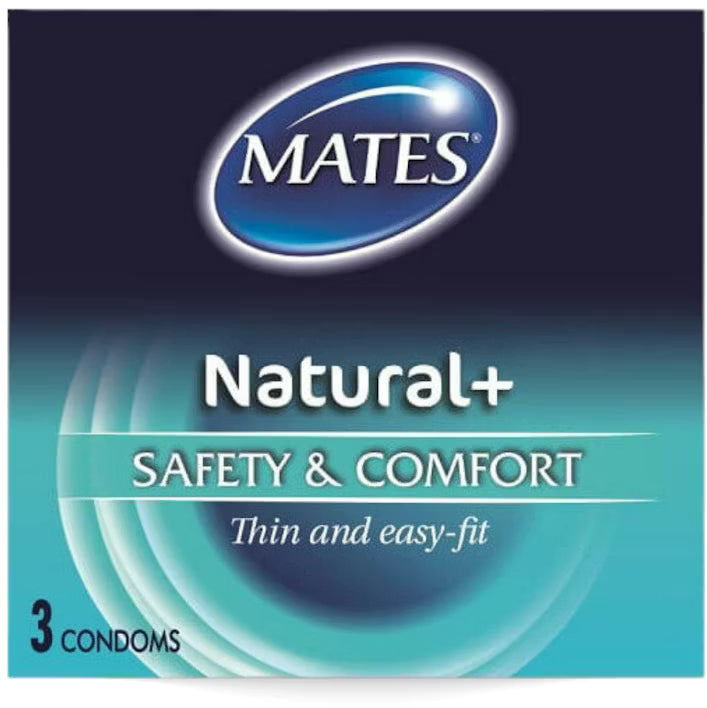 Mates Natural+ Easy Fit Condoms 3-Pack
