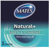 Mates Natural+ Easy Fit Condoms 3-Pack